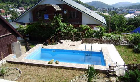 Бассейн на территории. Гостевой дом Купрея, Туапсинский район, п. Новомихайловский