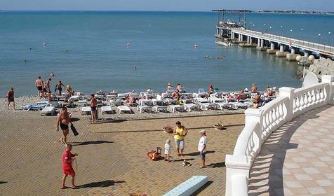 Платный пляж, г. Геленджик