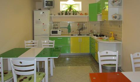 Кухня для самостоятельного приготовления пищи. Гостевой дом Де Люкс, г. Анапа