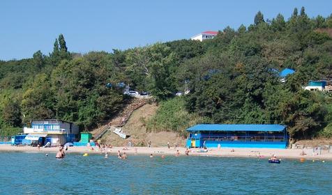 Пляж. Пансионат Химик, Туапсинский район, п. Новомихайловский