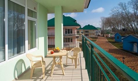 Балкон-терраса номера Стандарт. Отель Дюны Золотые, г. Анапа