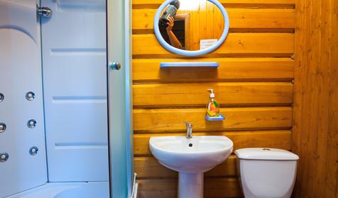 Санузел четырехместного номера. Частный дом Добрая сказка, Республика Адыгея, р-н Майкопский, п. Каменномостский