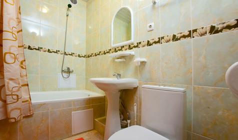 Санузел. Полулюкс трехместный. Гостиница «Горная Лагуна», г. Сочи, п. Лоо