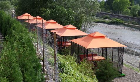 Беседки у реки, Гостевой дом Адмирал, Туапсинский район, п. Небуг