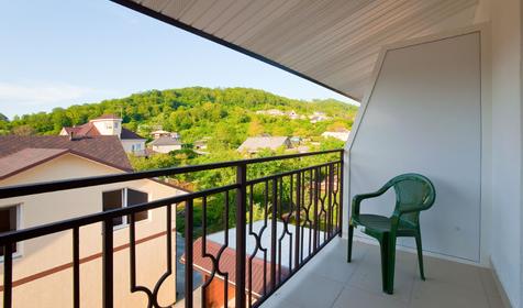 Вид с балкона. Двухместный Люкс с односпальными кроватями. Гостевой дом Алмаз, г. Сочи, п. Вардане