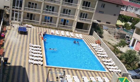 Вид на бассейн. Частный дом Наутилус, Туапсинский район, п. Новомихайловский