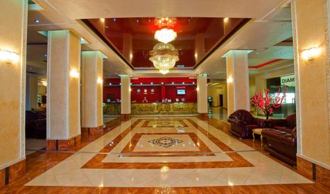 Холл отеля. Курортный комплекс Гамма, Туапсинский район, с. Ольгинка