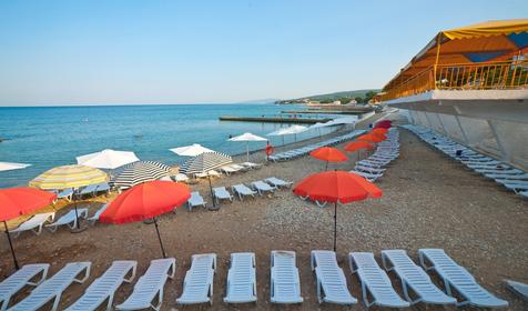 Пляж. Санаторий Голубая даль, г. Геленджик, с. Дивноморское