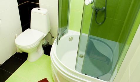 Санузел. Стандарт на 2 этаже. Отель Rich Man, г. Краснодар