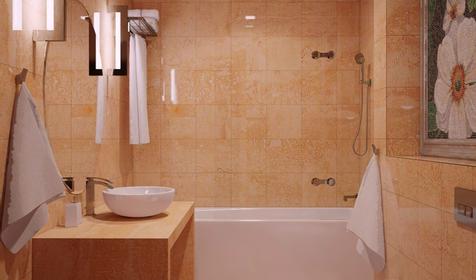 Санузел. Студия. Villa Marina Hotel, г. Краснодар