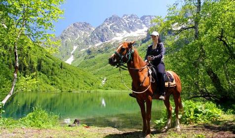 Конные прогулки. База отдыха Старая Мельница, п. Мостовской