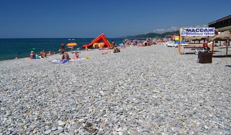 Пляж Лоо. Гостевой дом "Король Лев", г. Сочи, п. Горный воздух