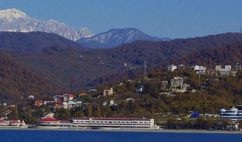 Вид с моря. Гостевой дом У Никитича, г. Сочи, Лазаревский район, п. Лоо