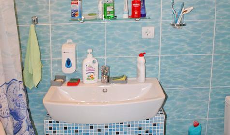 Санузел в номере "Море". Серфстанция АхтариSurf, г. Приморско-Ахтарск