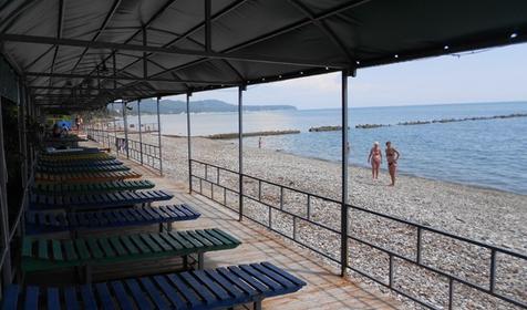 Пляж. Санаторий Зорька, Туапсинский район, п. Небуг