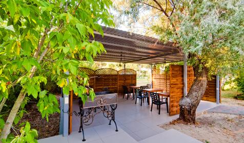 Беседка с мангалом. Пансионат матери и ребенка Звездочка, г. Анапа