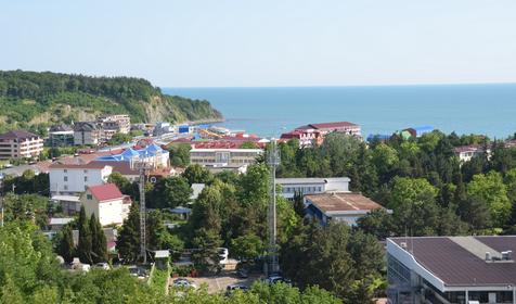 Вид из номера. Гостевой дом Маркиза, Туапсинский район, п. Ольгинка
