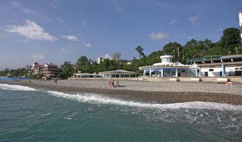 Пляж. Пансионат Ивушка, г. Сочи, Лазаревский район, п. Уч-Дере