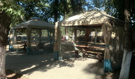 Беседки. База отдыха Лесная, республика Адыгея, Шапшугжское шоссе