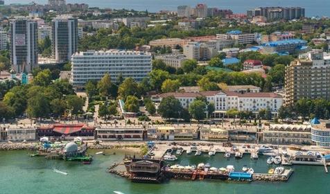 Обзорный вид с вертолета. Санаторий Старинная Анапа, г. Анапа