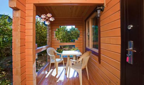 Двухместный номер в экодоме. Гостевой дом У Харлампыча, г. Геленджик, с. Кабардинка