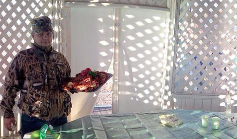 Беседка на воде. База отдыха "Разгуляй". г. Тимашевск