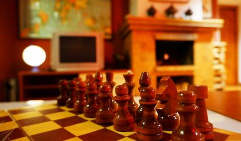 Каминный зал. Хостел Minions, г. Сочи, п. Красная Поляна