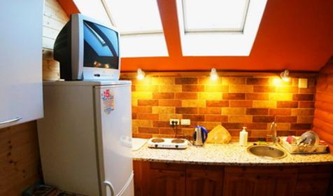 Мини-кухня на 3 этаже. Хостел Minions, г. Сочи, п. Красная Поляна
