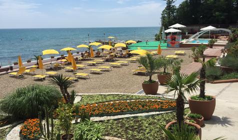 Платный пляж в поселке Майский, Туапсинский район, п. Майский