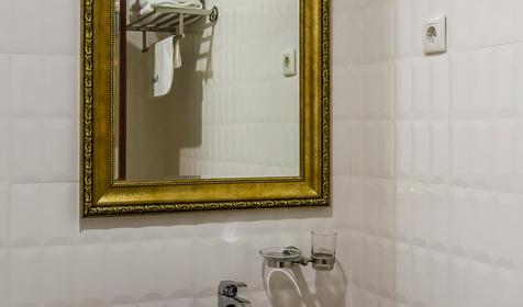 Санузел номера. Гостиница Марсель, г. Туапсе, п. Новомихайловский