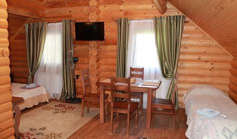 Студия четырехместная в срубе. Туристический комплекс Белая река, Майкопский район, ст. Даховская