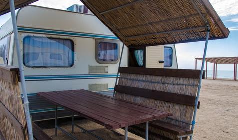 Кемпер. База отдыха Казачий берег, Ейский район, ст. Должанская, Коса Долгая