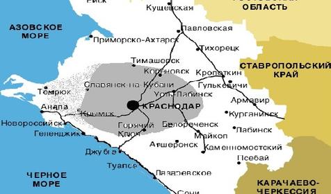 Радио Комсомольская правда. Зона вещания по Краснодарскому краю