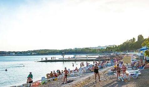 Пляж. Санаторий Русь, г. Геленджик