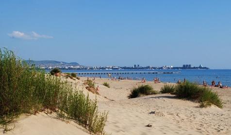 Пляж. Санаторий Черноморская зорька. г. Анапа