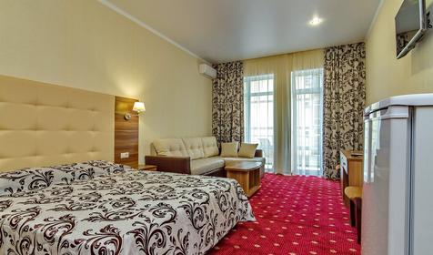 Номер с угловым диваном. Гостиница Кассиопея, г. Геленджик, п. Архипо-Осиповка