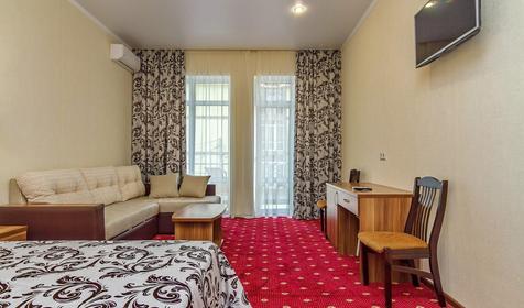 Номер с диваном. Гостиница Кассиопея, г. Геленджик, п. Архипо-Осиповка