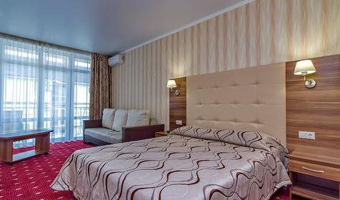 Номер с диваном. Гостиница Кассиопея, г. Геленджик, п. Архипо-Осиповка