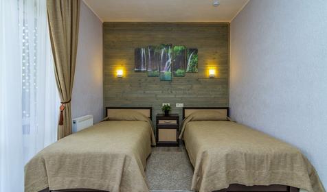 Делюкс с двумя раздельными кроватями и балконом. Отель Каштан, Даховская