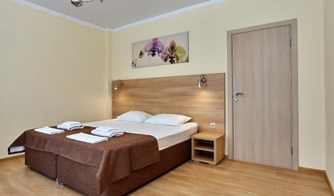 Двухместный однокомнатный без балкона, 1 этаж