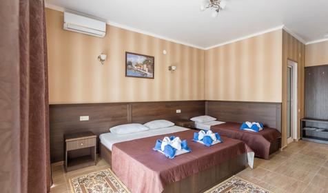 Делюкс трехместный. Пансионат Slavyanka Ultra All Inclusive Hotel (Славянка Ультра Все включено), г. Анапа