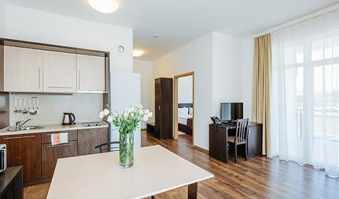 Апартаменты двухместный двухкомнатный (с кухней), апарт-отель "Имеретинский - Прибрежный Квартал - Прибрежный Квартал", Сочи, Адлер