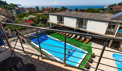 Двухместный стандарт с видом на море. Гостевой дом Юг, Туапсинский район, п. Небуг