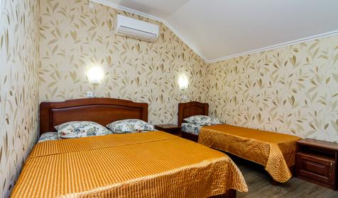 Четырехместный стандарт с видом на двор. Гостевой дом Юг, Туапсинский район, п. Небуг