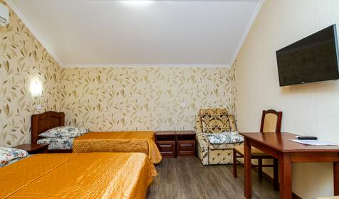 Четырехместный стандарт с видом на двор. Гостевой дом Юг, Туапсинский район, п. Небуг