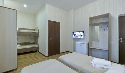 Четырехместный стандарт стандарт. Пансионат Аквамарин, Сочи, Хоста