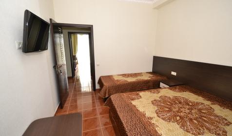 Двухкомнатный пятиместный люкс с балконом и видом на море