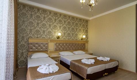 Стандарт трехместный, вид на бассейн. Отель Золотые пески, Анапа, п. Витязево