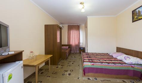 Стандарт трехместный с вентилятором. Гостиница Альбатрос 2. Сочи, Якорная Щель