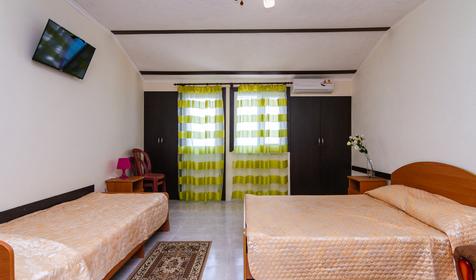 Студия №10 четырехместная (вид на море). Гостиница Мальва. Туапсе, Тюменский